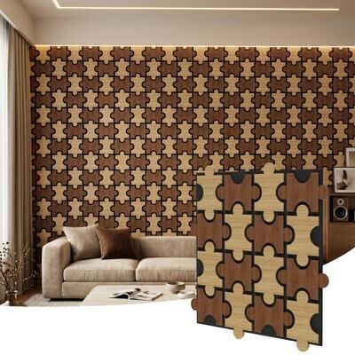 Hochwertiges "4 PCS 24"" x 24"" Puzzle Decorative Wall Panels, FSC Acoustic Wall Paneling for Interior Cover 15.5 Sq. Ft."
