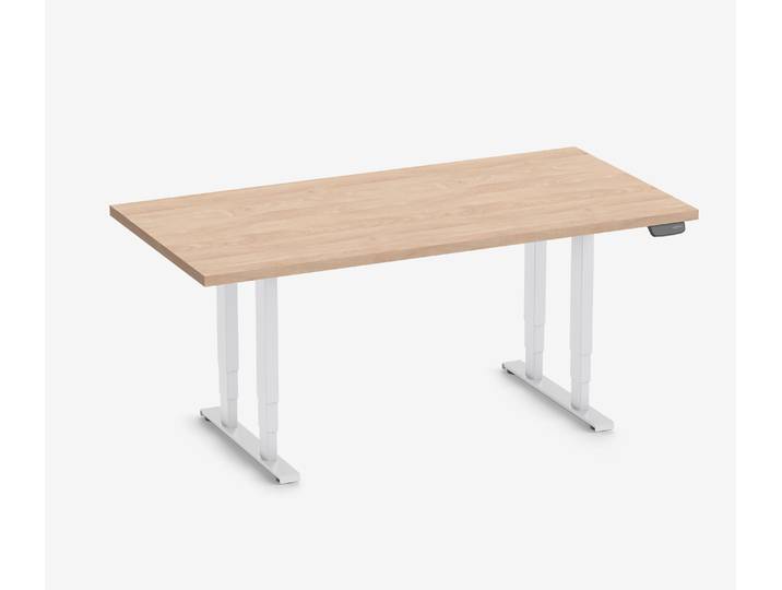 PRIMUS Schwerlasttisch, 2000 x 800 mm Weiß Buchen Echtholzplatte