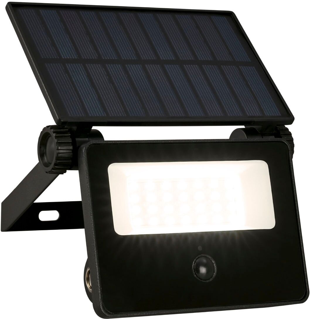 Außen-Wandleuchte TELEFUNKEN "LED Strahler Solar", schwarz (weiß, neutral), Leuchten, Außen-Wandleuchte