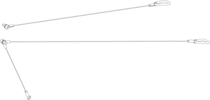 Dornbracht Set Drahtseil Auge-Karabi 9021500060090 roh