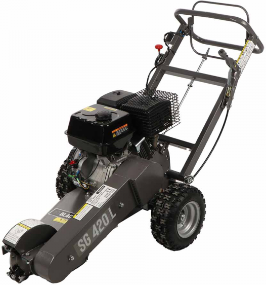 BlackStone SG 420 L - Baumstumpffräse - Loncin-Motor 420ccm - Schneidegerät mit 8 Wolframkarbidhämmern