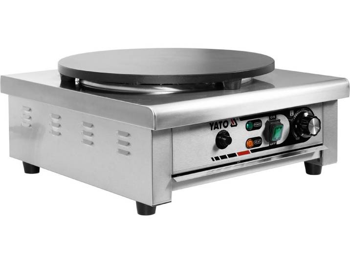 Yato Crêpesmaker Gastro Crepes Maker 400mm, 3000W 450x470x220mm, Pfannkuchenmaschine, 3000 W, Qualität