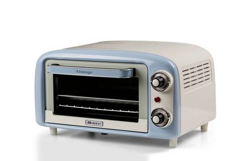 Ariete 3919/05 Vintage Miniofen Grillfunktion, Kontrollleuchte, stufenloser Temperaturregler, tickende Zeitschaltuhr 10l