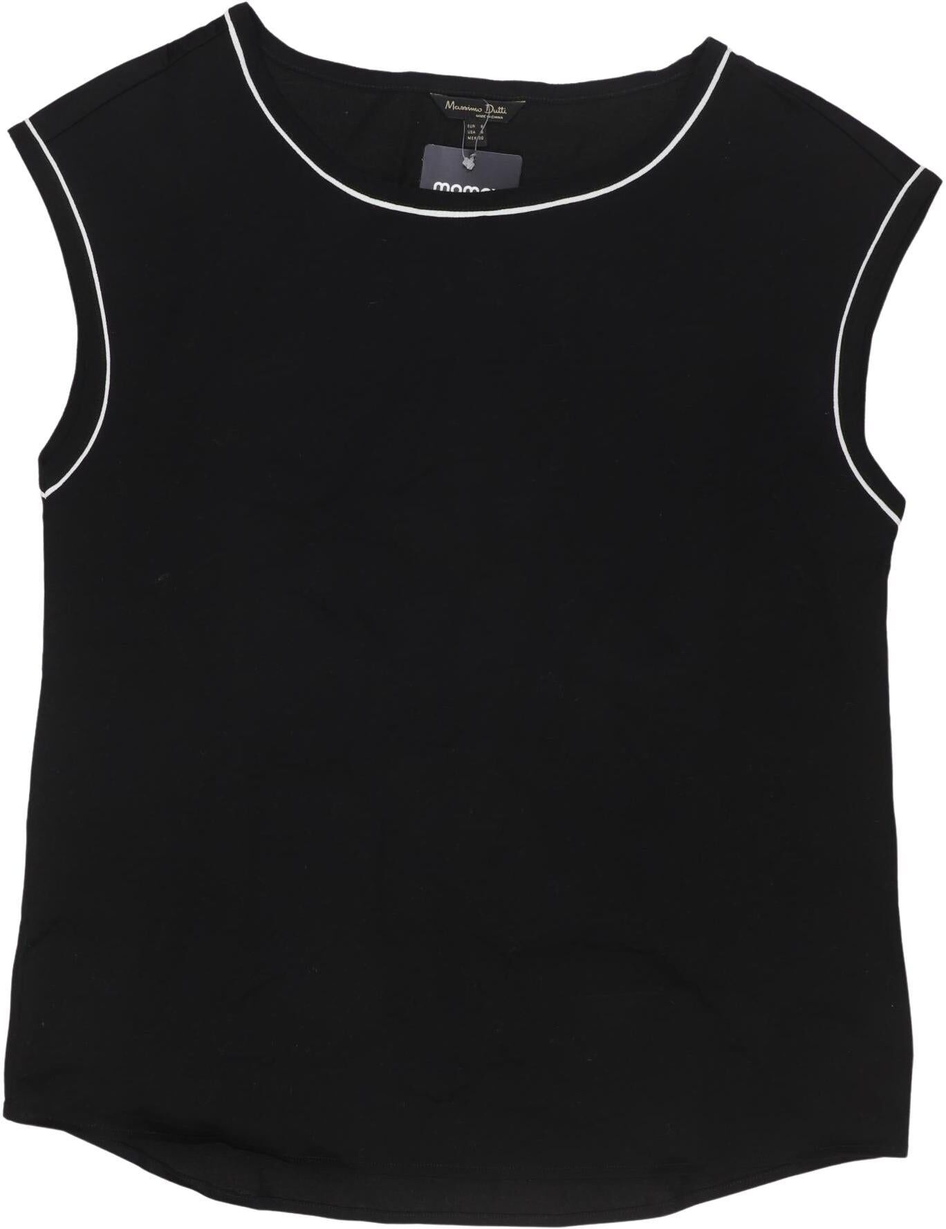 Massimo Dutti Damen Top, Schwarz, Gr. S, Baumwolle - Second Hand