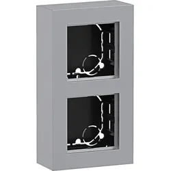 Hager WAD8211TA Gehäuse 2fach, flache Ausführung, AP, A.8, titan metallisch, lackiert