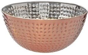 IH Casa Decor "Metallic Rose Hammered Salad Bowl 9.50"""