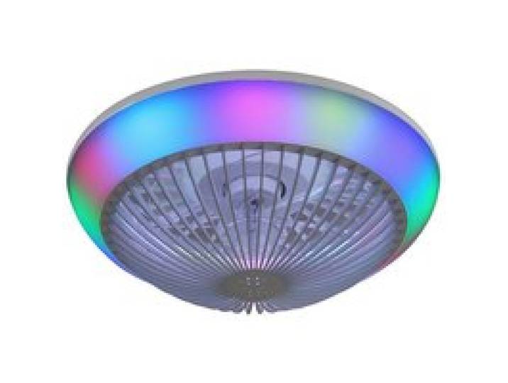 Ventilateur plafond lumineux 15 Pouces LED RGB dimmable réversible silencieux ABS transparent blanc ! bla VENTILATEUR DE PLAFOND