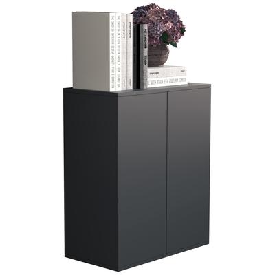 Kommode VCM "Holz Kommode Sideboard Anrichte Dalosa 2 Drehtüren", schwarz (anthrazit), B:60cm T:32cm, Sideboards, Kommode