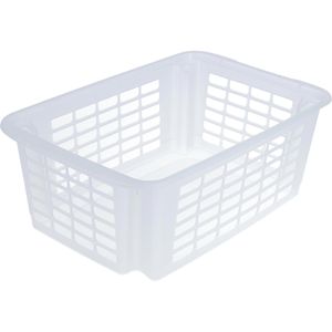 Rotho Aufbewahrungskorb Reverso, 18L, 48 x 18 x 31,5 cm, Kunststoff, transparent