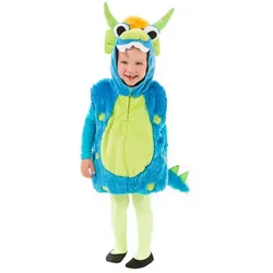 Monsterweste für Kinder, türkis/grün