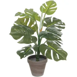 Mica Decorations, Kunstpflanzen, Philodendron i.Topf D13xH48cm grün Philodendron gruen in Topf Stan grau d13,5cm - h48cm (48 cm)