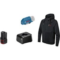 Heat+Jacket GHH 12+18V Kit Größe 3XL, Arbeitskleidung schwarz, inkl. Ladeadapter GAA 12V-21, 1x 12-Volt-Akku