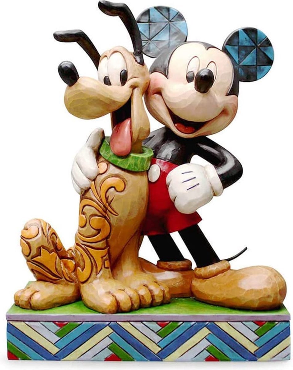 Disney Traditions Best Friends Mickey & Pluto Tabletop Decoratie