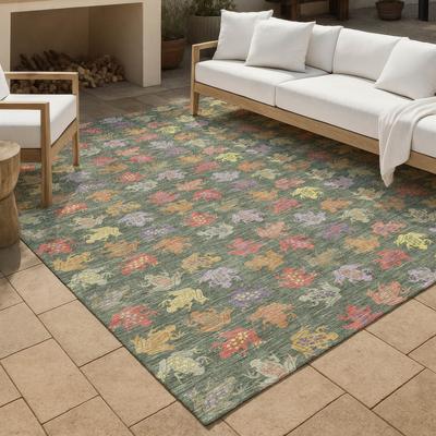 Addison Rugs Machine Washable Indoor/ Outdoor Modern Frogs Chantille Rug
