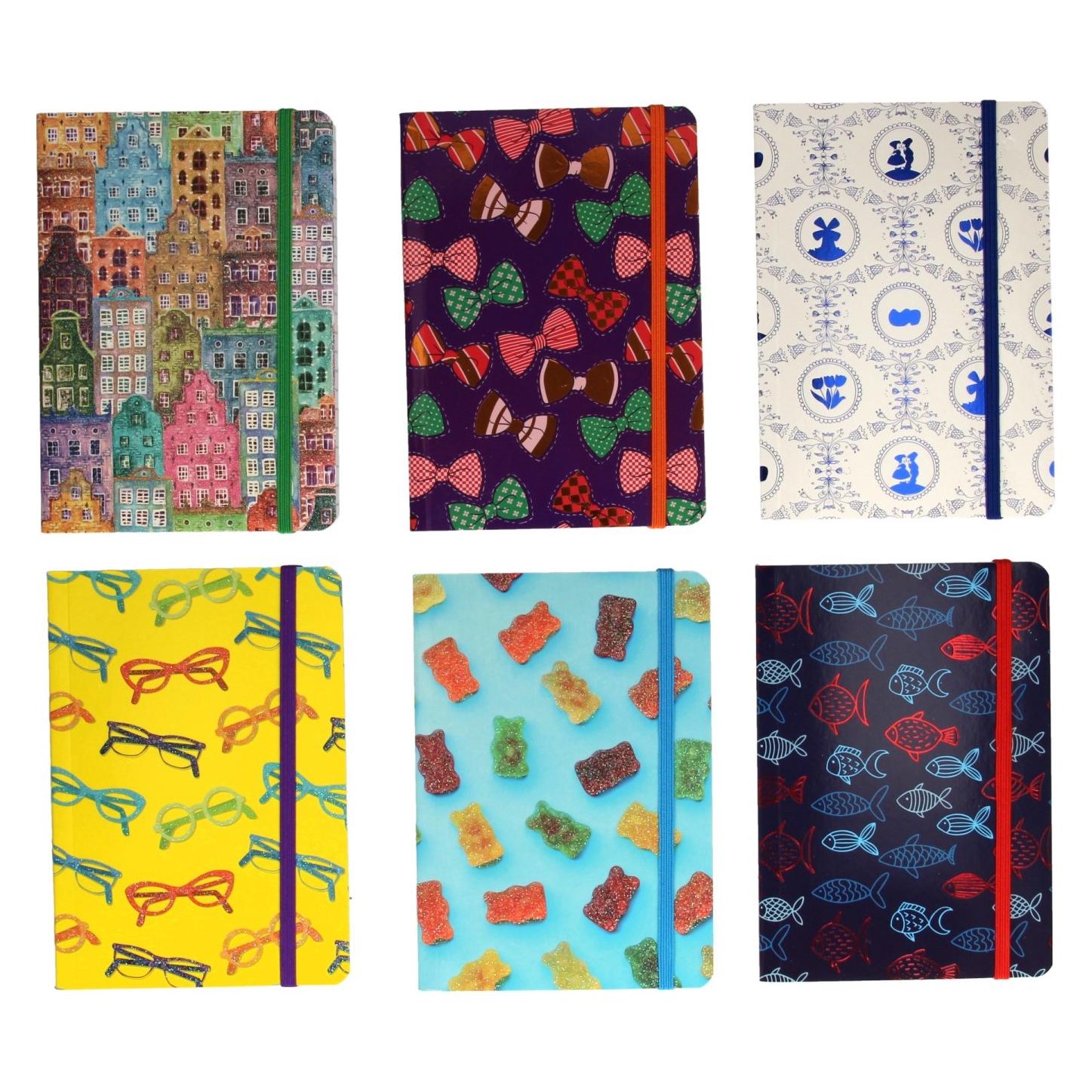 Wins Holland Notizbücher 6 Designs - Set mit 24 Stück (Blanko, Weicher Einband) (23857273)