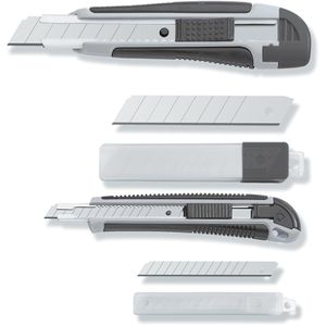 Böttcher-AG Cuttermesser 2er-Set, mit 9mm und 18mm Ersatzklingen-Set