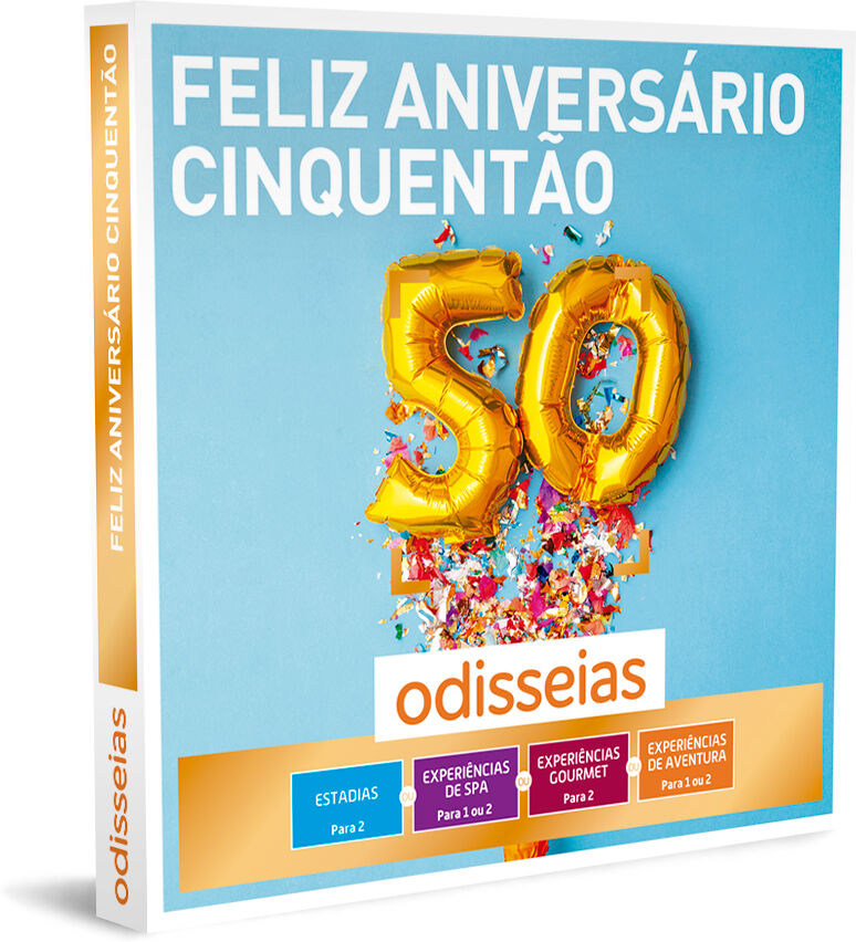 Feliz Aniversário Cinquentão   2500 Experiências