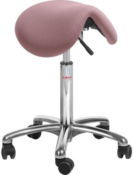Global Dalton Sadelstol, Rosa, Stof, 53-72cm, Flexmatic