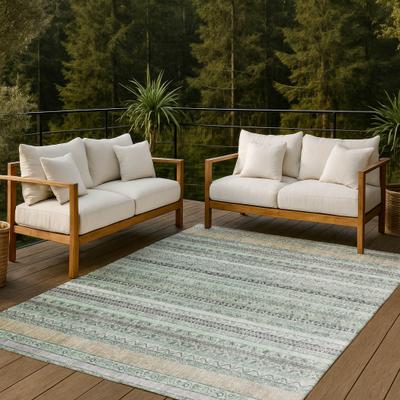 Addison Rugs Machine Washable Indoor/ Outdoor Stripe Cornelia Chantille Rug