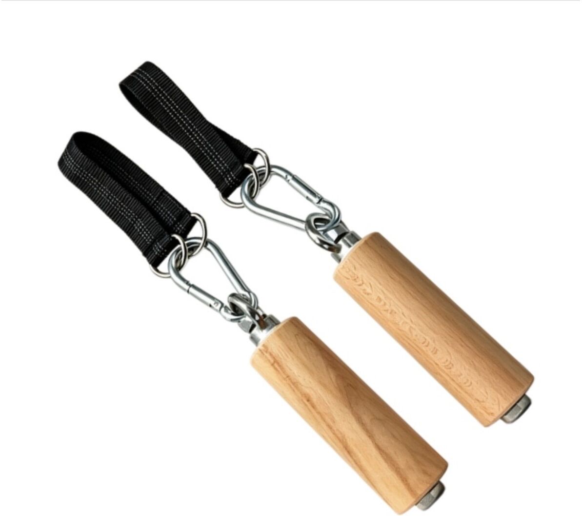 INF Klimmzuggriffe aus Buchenholz — Portable hängende Holzgriffe für Arm- und Unterarmkraft