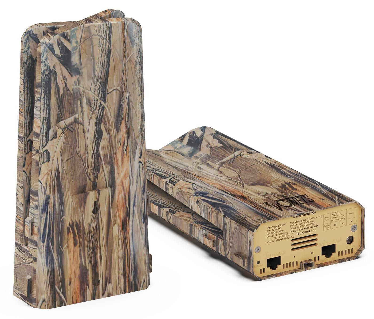 Dripio Outdoor Wi-Fi brug, 1200 Mbps, dual-band, PoE, met camouflage behuizing