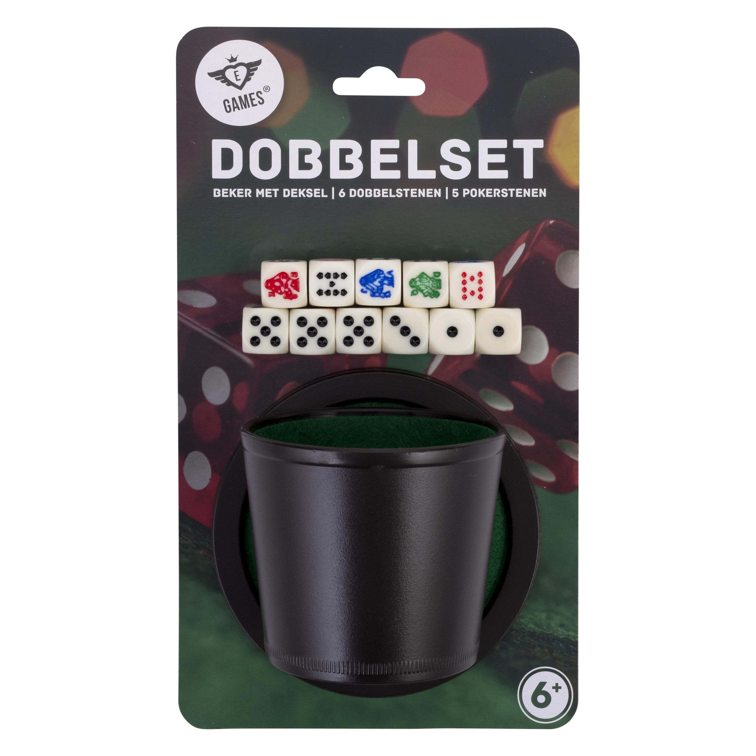 Longfield Pokerbecher mit Deckel und Würfel (300605)