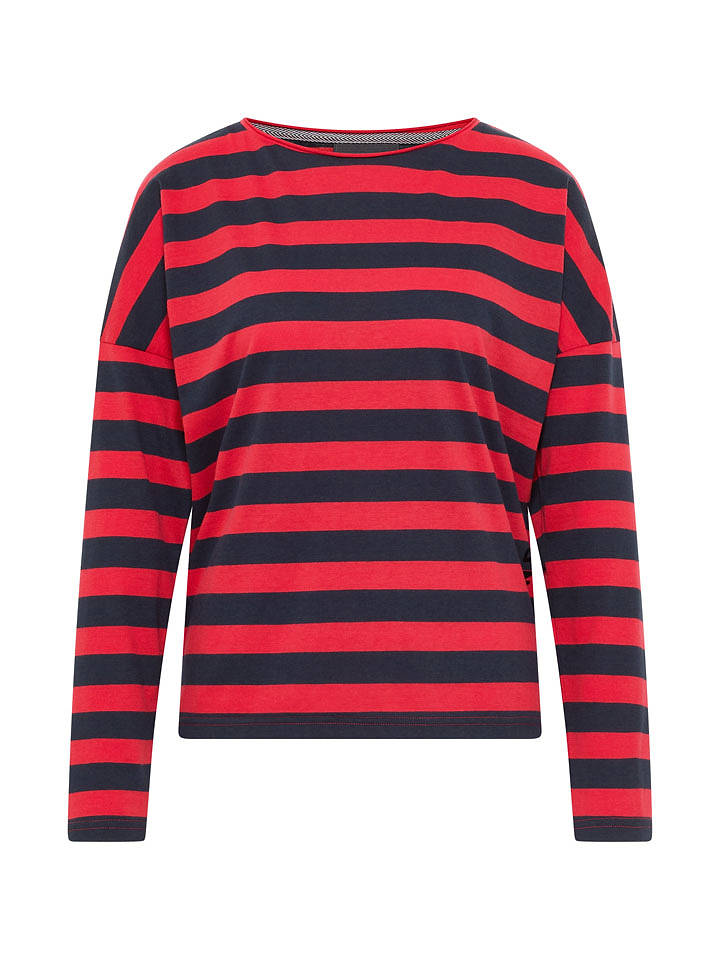 ELBSAND Longsleeve "Milia" in Rot/ Dunkelblau - L
