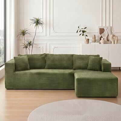 Modern Upholstered Modular Sectional Sofa with Flexible Chaise Seating by GDFStudio