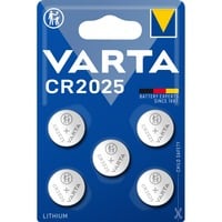 LITHIUM Coin CR2025, Batterie 5 Stück, CR2025