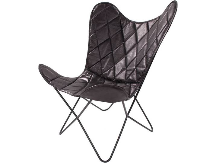 Kayoom 4-Fußstuhl Schmetterling Stuhl Pablo, Schmetterlingsstuhl aus Leder (1 St), pflegeleicht, hochwertig, hochwertig verarbeitet, hoher Sitzkomfort