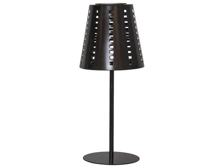 Solar-Tischleuchte ,Sola', LED, Lichtsensor, Metall, schwarz, warmweiß, 35cm