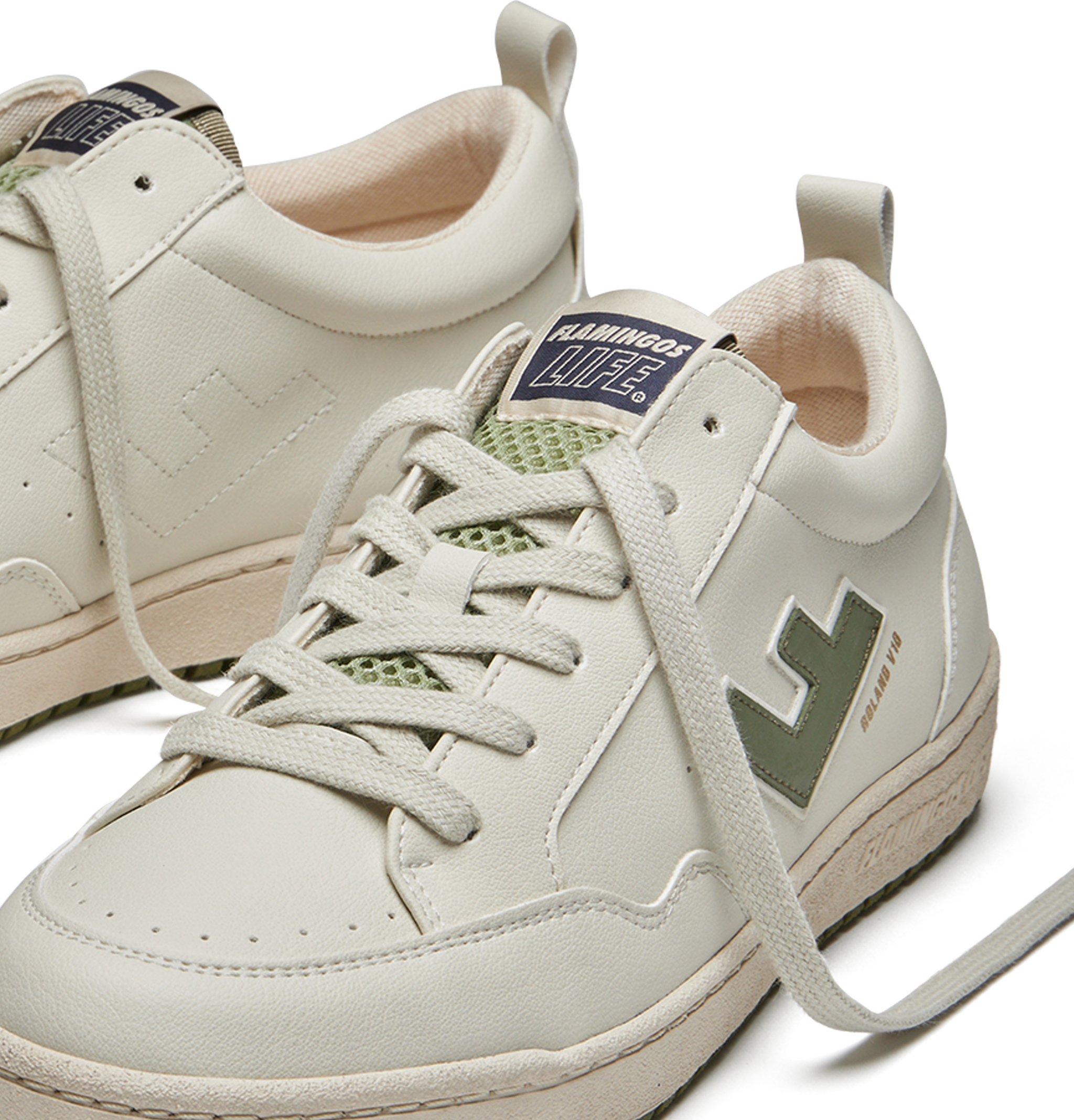 Sneaker FLAMINGOS LIFE "ROLAND V.10", Damen, Gr. 41, beige (gesso sage), Textil, Schuhe Sneaker gesso sage 41