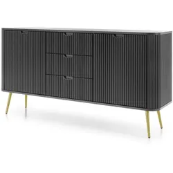 Sideboard   ¦ schwarz ¦ Maße (cm): B: 168 H: 87