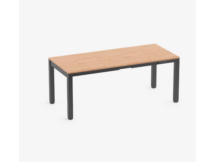PRIMUS 4-Bein Schreibtisch Schwarz Buche 1800 x 800 x 25 mm