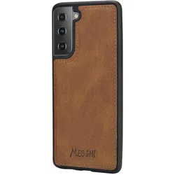 Megshi Galaxy S21 FE - Brieftaschen Hülle Kombi braun (Samsung Galaxy S21 FE), Smartphone Hülle, Braun