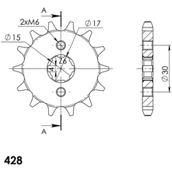Supersprox Ritzel 428 14Z