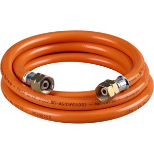 CFH Gasschlauch 52123, VS 300, max. 10 bar, 3 m, für Butan- & Propangas, 2x Linksgewinde 3/8 Zoll
