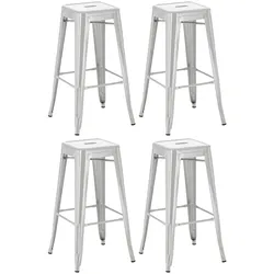 CLP 4er Set Barhocker Joshua   Farbe: silber