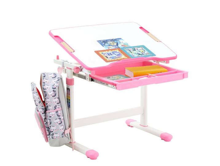KINDERSCHREIBTISCH VITA weiß/rosa