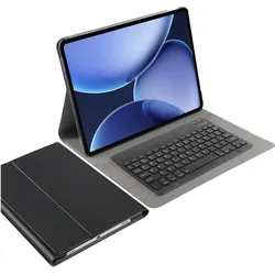 Just in Case Hochwertige QWERTY-Bluetooth-Tastatur mit Buchhülle, schwarz, für das OnePlus Pad 4 (US, OnePlus Pad), Tablet Tastatur
