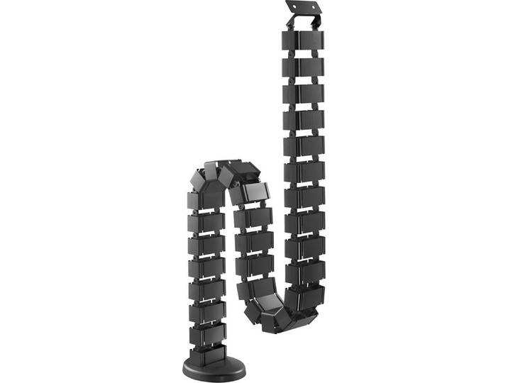 Goulotte passe-câbles verticale articulée\, Longueur 130cm\, Noir