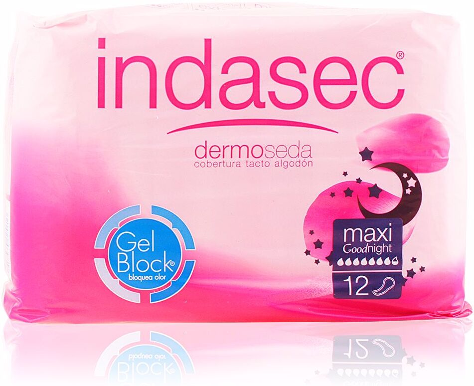 Indasec Dermoseda Good Night maxi serviette pour incontinence 12 u