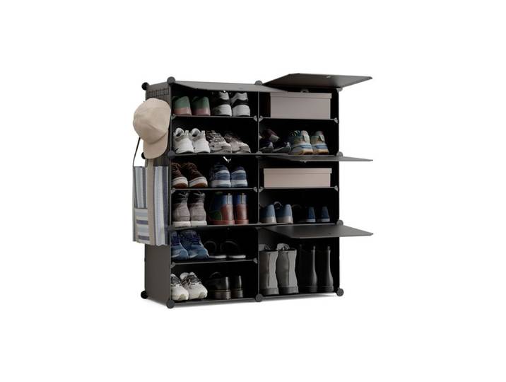 Range-chaussures Modulaire Cube C6 Noir