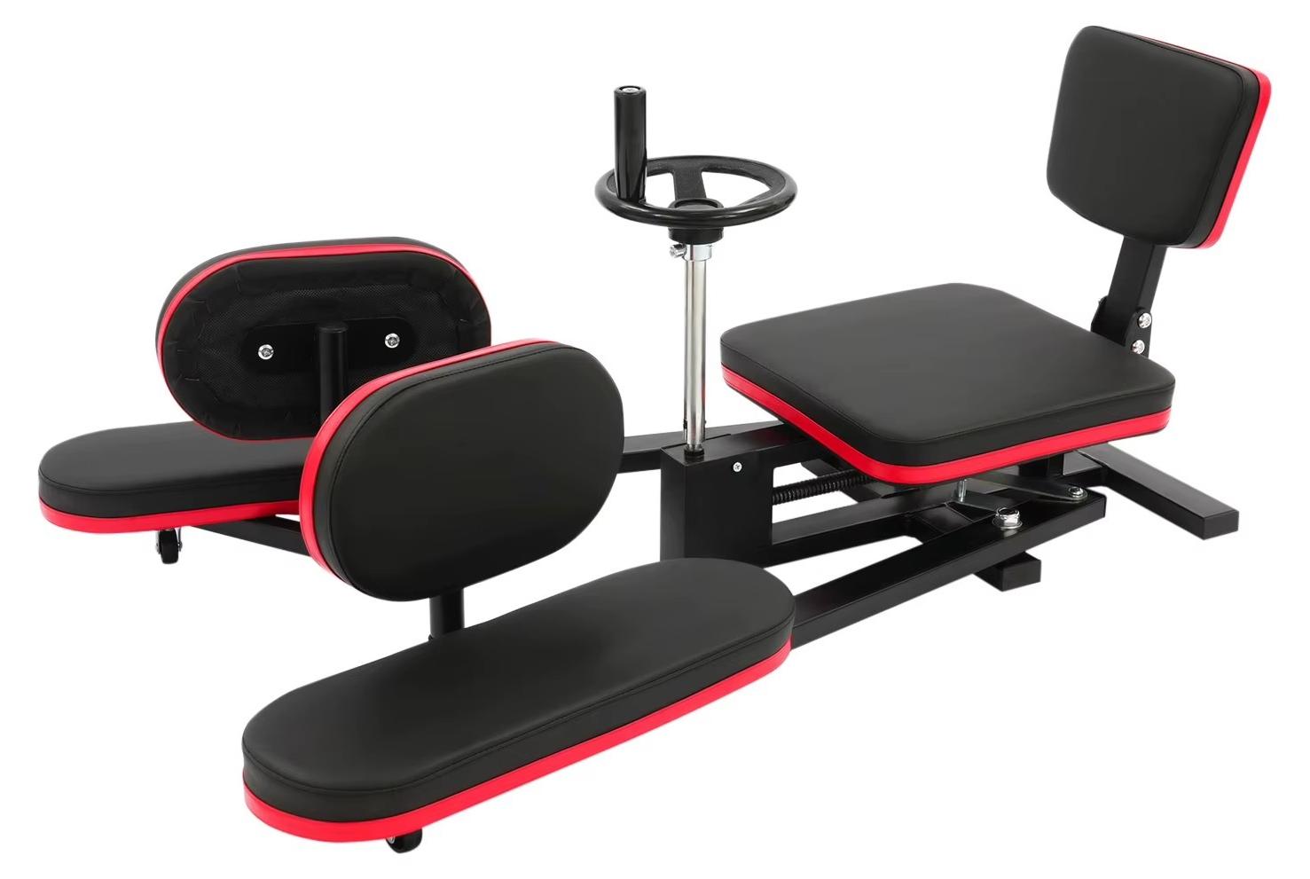 Beinstretching-Trainer - Spagatmaschine - Eisenrahmen - PolyurethanSchaumpolster - 180° Verstellbar - Belastbarkeit 120 kg - Schwarz
