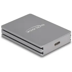 Delock USB Type-C Card Reader für CFexpress Typ A Speicherka (USB-C), Speicherkartenlesegerät, Grau