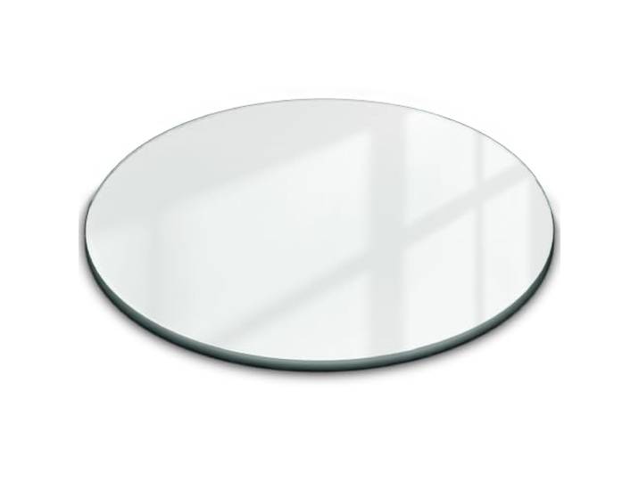 LEBENSwohnART TERRY Glasplatte 100cm rund, Sicherheitsglas 8mm, Transparent Klare Tischplatte aus gehärtetem Glas, ca. Ø100cm, 8mm stark, für Tisch, Kaminbereich oder als Schutzplatte