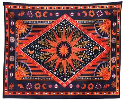Inspire Essentials Bohemian Tarot Mandala Tapestry Wall Hanging Decor 1 78.74 59.06 In