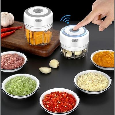 100/250 ml mini tragbarer elektrischer Knoblauchzerkleinerer mit USB-Aufladung Ingwerstampfer Maschine robuster langlebiger Chili-Gemüsezerkleinerer Küchengeräte Küchenzubehör