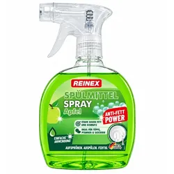 Spülmittel Spray Reinex Apfel Sprühflasche 500 ml mit praktischem Sprühkopf, stark gegen Fett und Schmutz