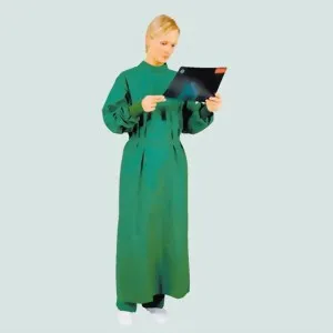 ms Praxistextilien OP-Mantel Nürnberg Standard forstgrün, 100 % Baumwolle, Damen und Herrengrößen II/M B 0400 G II